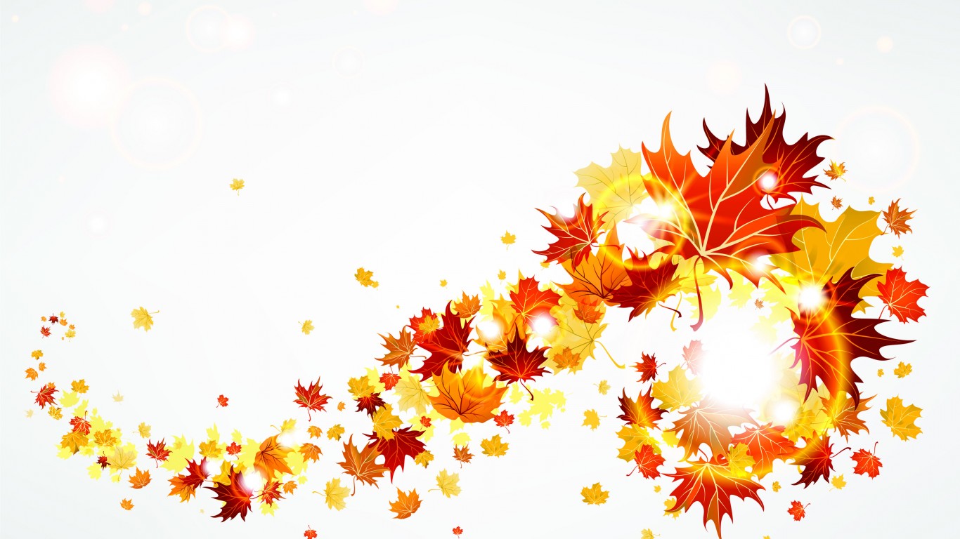壁紙の葉、秋、風、グロー-568x666